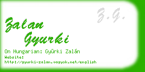 zalan gyurki business card