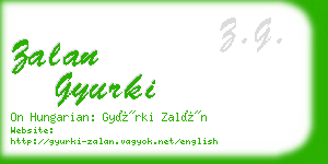 zalan gyurki business card